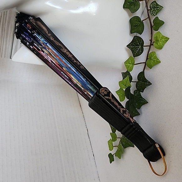 Religious Jesus Mary and Cross Folding Hand Fan - Picture 3 of 6